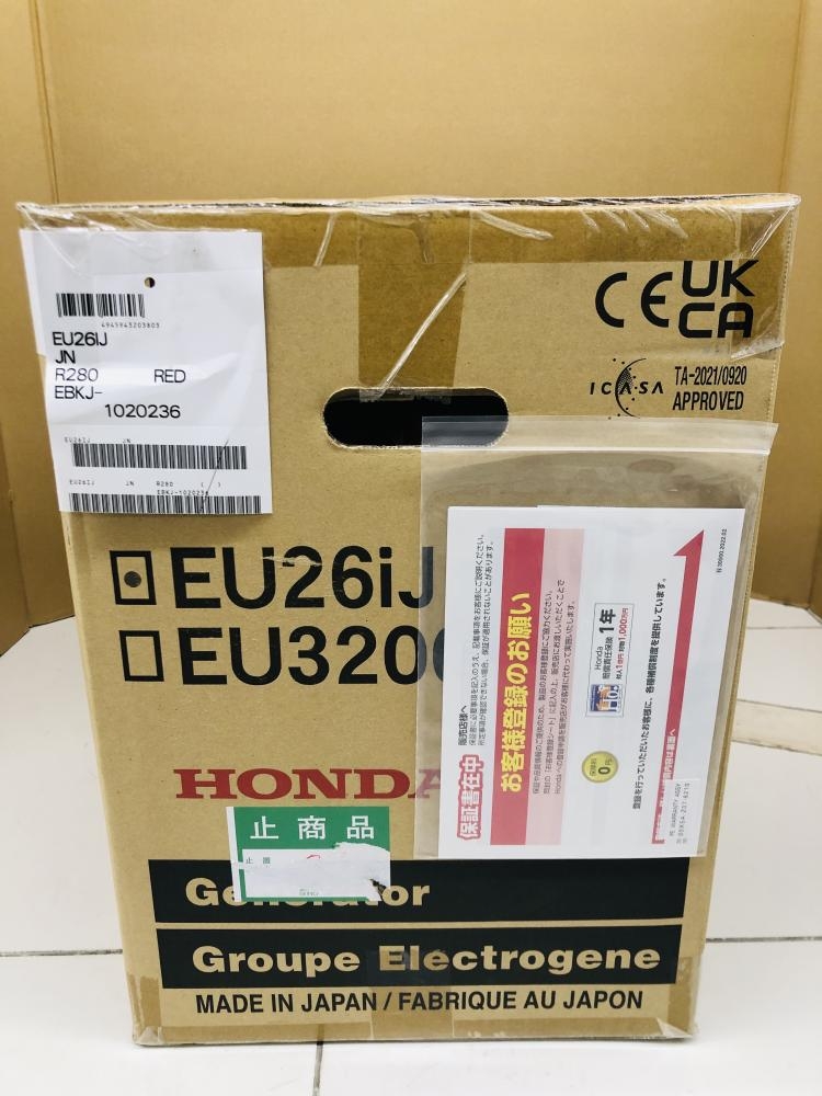 HONDA ホンダ インバータ発電機 EU26iJの中古 未使用品 《埼玉・鴻巣