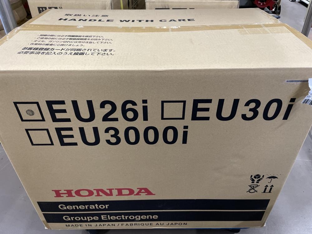 HONDA ホンダ 正弦波インバーター搭載発電機 キャリーハンドル付き EU26i 2.6kVA 重量35.2kgの中古 未使用品  《埼玉・入間》中古工具販売の専門店│ ツールオフ所沢入間店 ｜中古工具販売のツールオフ