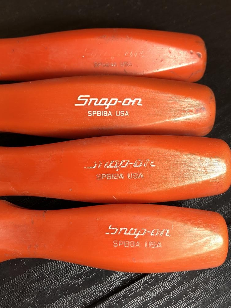 【最適な価格】【新品未使用】スナップオン　バールセット　プライバー　オレンジ　４本セット メンテナンス
