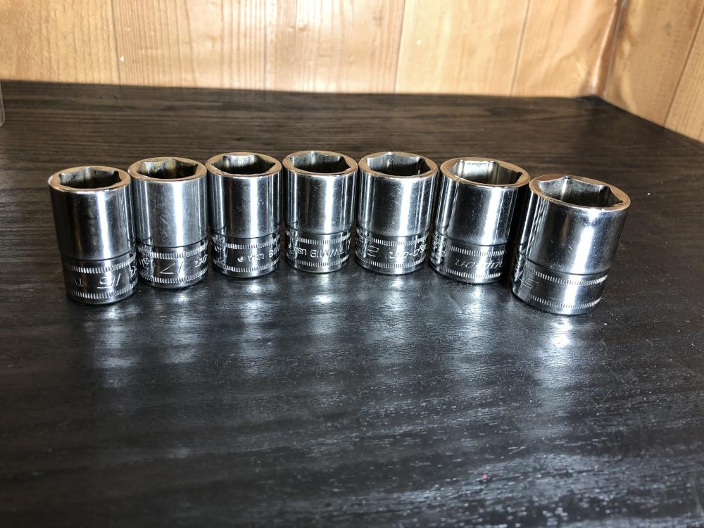 Snap-on スナップオン 1/2シャローソケットセット TWM16,17,18,19,21