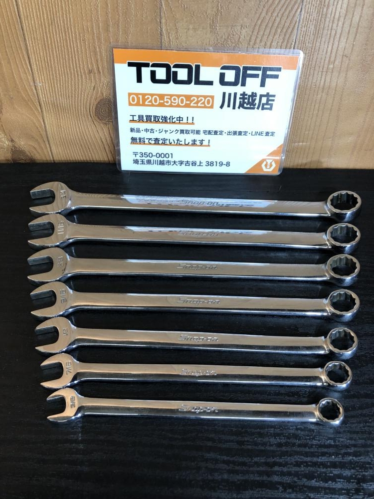 Snap-on スナップオン インチコンビネーションレンチセット OEX24A/22A/20/18/16/14/12の中古 中古C傷汚れあり  《埼玉・川越》中古工具販売の専門店│ ツールオフ川越店 ｜中古工具販売のツールオフ