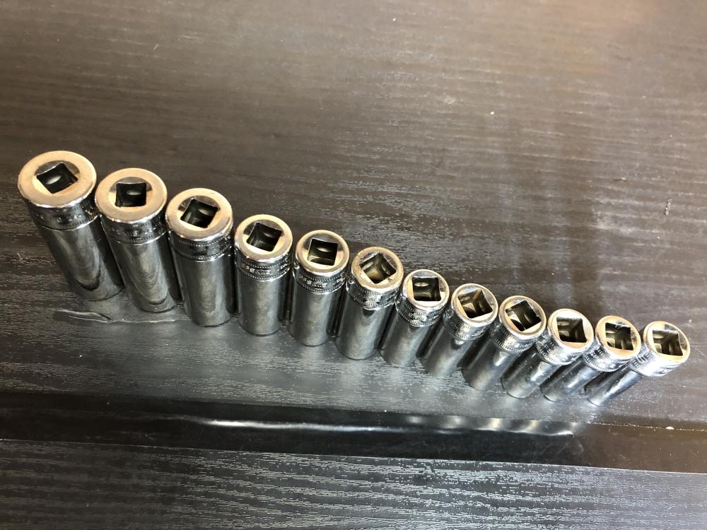 Snap-on製 ディープ 3/8ソケットセット(12Point/12本)中古品 Snap-on