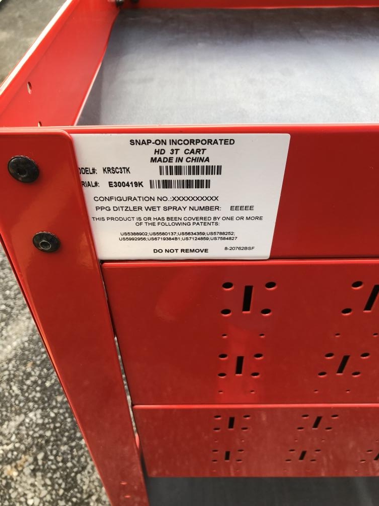 スナップオン Snap-on ロールカート 1段増設 KRSC3TKの中古 中古B使用 スナップオン Snap-on ロールカート 1段増設 KRSC3TKの中古 中古B使用