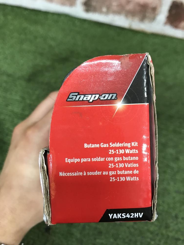 Snap-on ブタンハンダゴテキット YAKS42HV ハイビジイエロー ガス式 コードレス はんだごて スナップオン ≡DT2476 ｜接着、補修、溶接