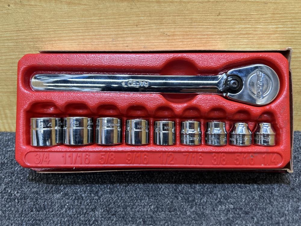 スナップオン Snap-on ロープロファイルラチェットソケットセット 210RARF ※差し込み角9.5mmの中古 中古B使用感あり  《大阪・松原》中古工具販売の専門店│ツールオフ松原店 ｜中古工具販売のツールオフ