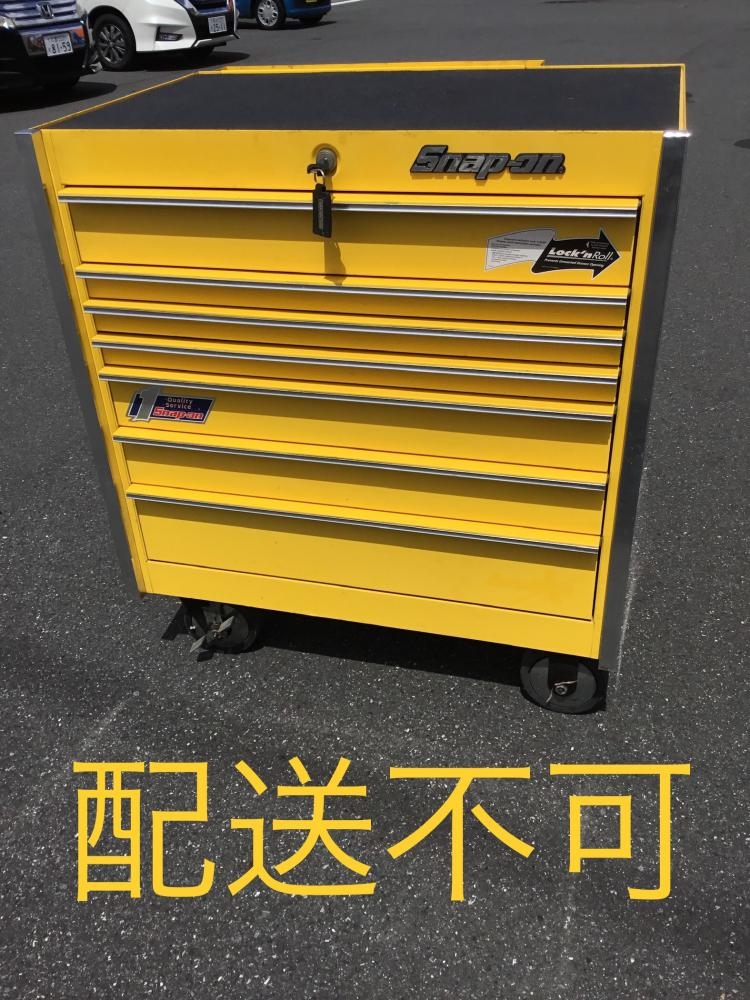 スナップオン Snap-on ロールキャブ キャビネット 7段 タイヤロック破損 KRL756BPESの中古 中古C傷汚れあり  《埼玉・鴻巣》中古工具販売の専門店│ ツールオフ鴻巣店 ｜中古工具販売のツールオフ