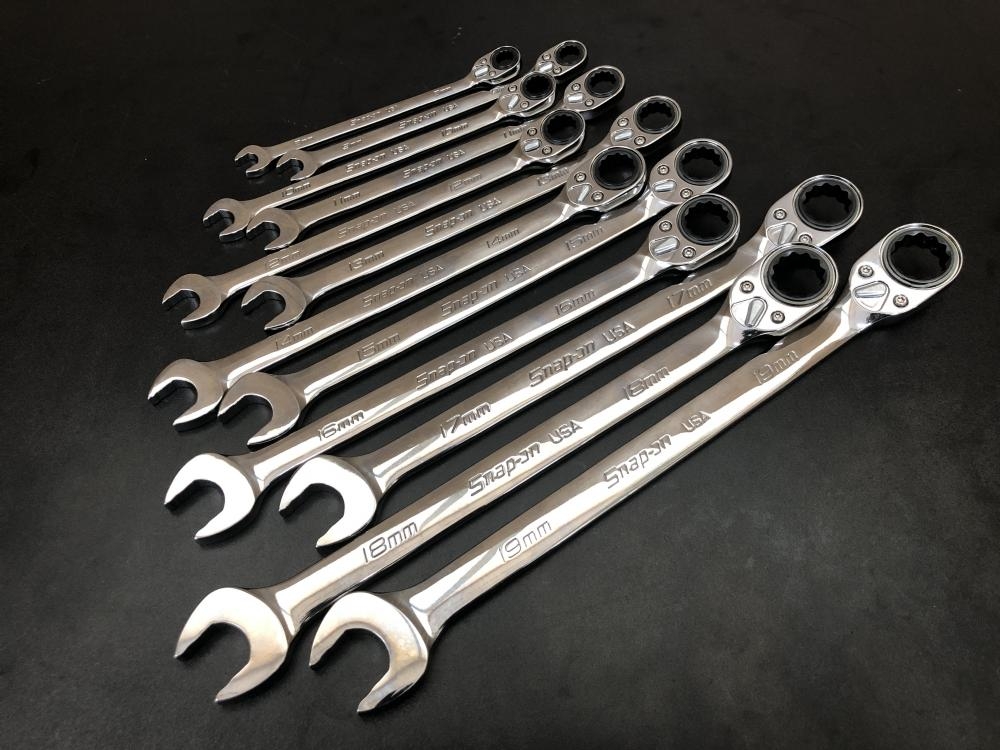 Snap-on スナップオン ラチェットコンビネーションレンチ12本セット SOXRRM（8A-19A）の中古 中古C傷汚れあり  《埼玉・鴻巣》中古工具販売の専門店│ ツールオフ鴻巣店 ｜中古工具販売のツールオフ