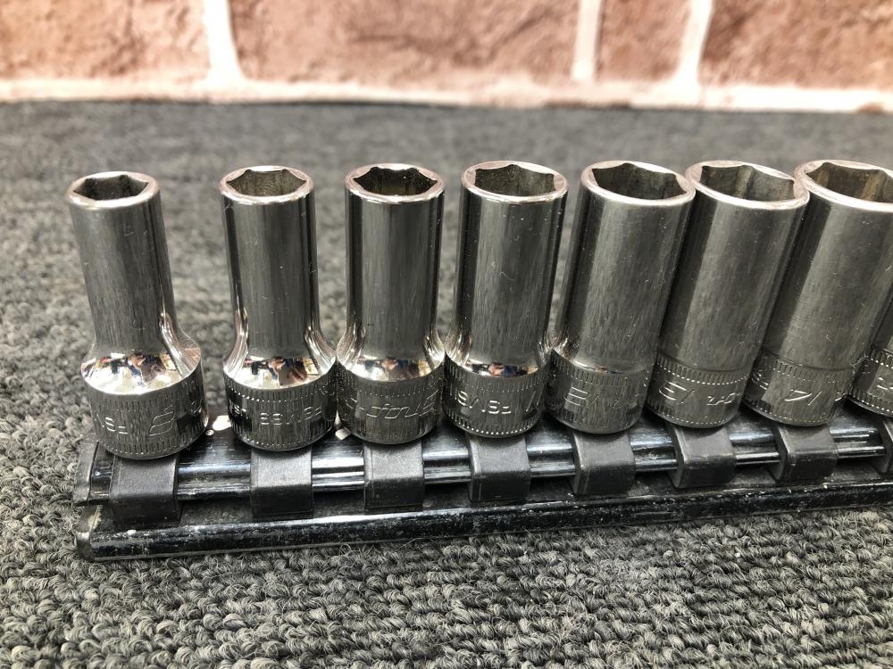 スナップオン Snap-on 3/8セミディープソケット12点セット FSMS8～FSMS19の中古 中古C傷汚れあり  《千葉・市原》中古工具販売の専門店│ ツールオフ千葉市原店 ｜中古工具販売のツールオフ