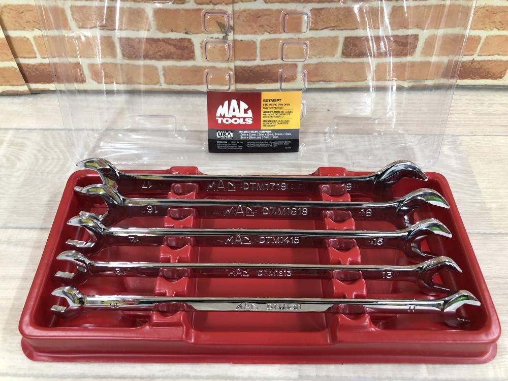 MACTOOLS 5Pc. メトリック薄型スパナセット SDTM5PTの中古 未使用品 《東京・八王子》中古工具販売の専門店│ ツールオフ八王子店  ｜中古工具販売のツールオフ