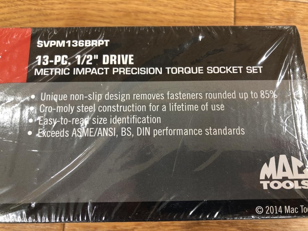 MACTOOLS マックツールズ 1/2スタンダードインパクトソケットセット SVPM136BRPTの中古 未使用品  《東京・八王子》中古工具販売の専門店│ ツールオフ八王子店 ｜中古工具販売のツールオフ