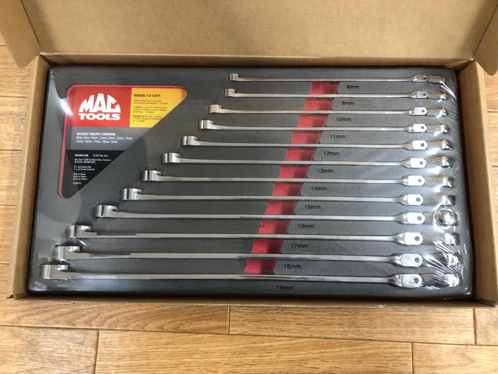 MACTOOLS 12PCメトリックエクストラロングストレートメガネレンチ 