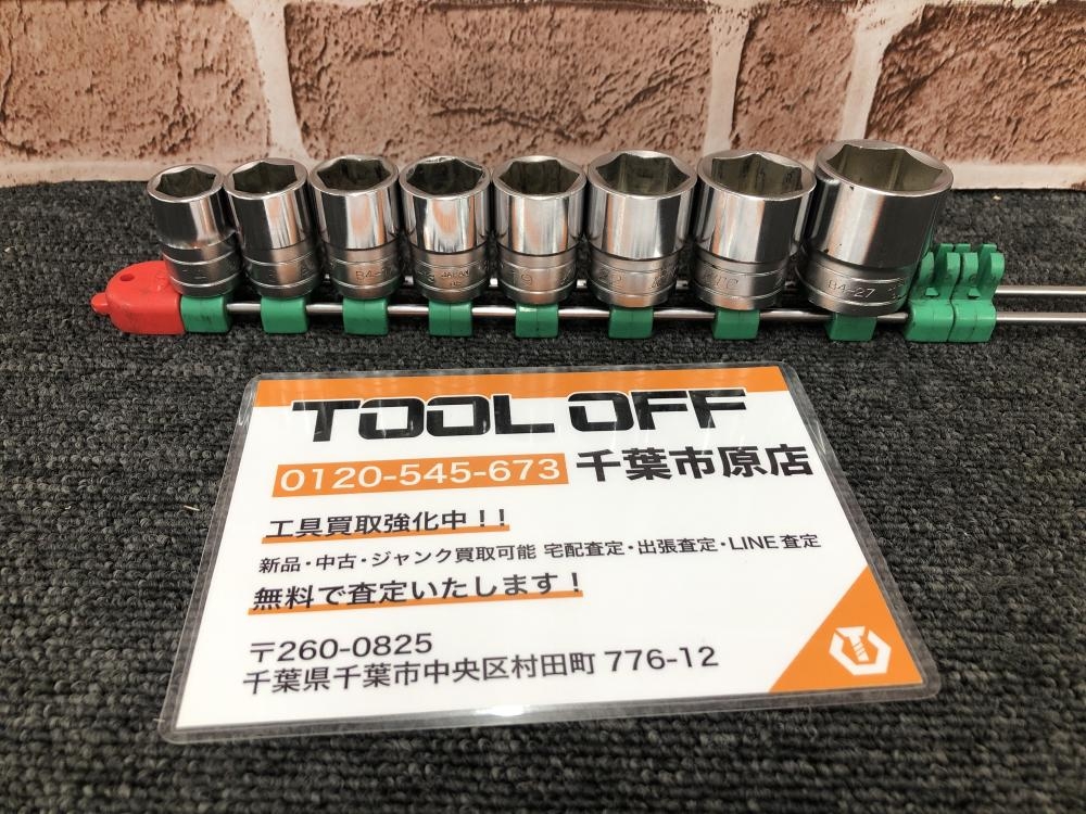KTC ソケットセット【野田愛宕店】【店頭取引限定】【中古】管理番号：ITUZ4526MP7A KTC 1/2ソケットセット B4-14.16.17.18.19.22.24.27の中古 中古C傷汚れ