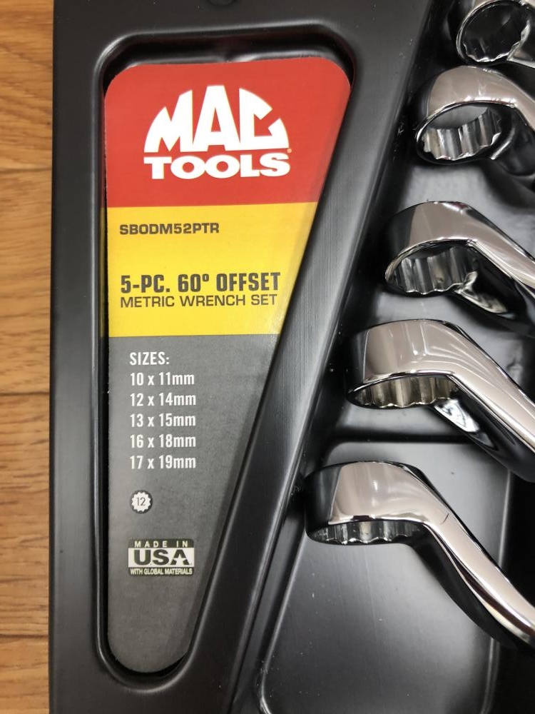 MACTOOLS 60゜ディープオフセットメガネレンチ 5本セット SBODM52PTRの中古 未使用品 《東京・八王子》中古工具販売の専門店│ ツールオフ八王子店  ｜中古工具販売のツールオフ