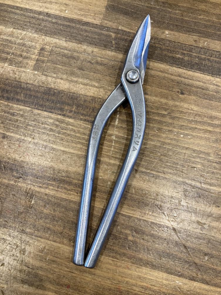 種光 スーパーハイス21スリム 板金鋏 柳刃 全長260mm程※少し緩み 種光 スーパーハイス21スリム 板金鋏 柳刃 全長260mm程※少し緩み