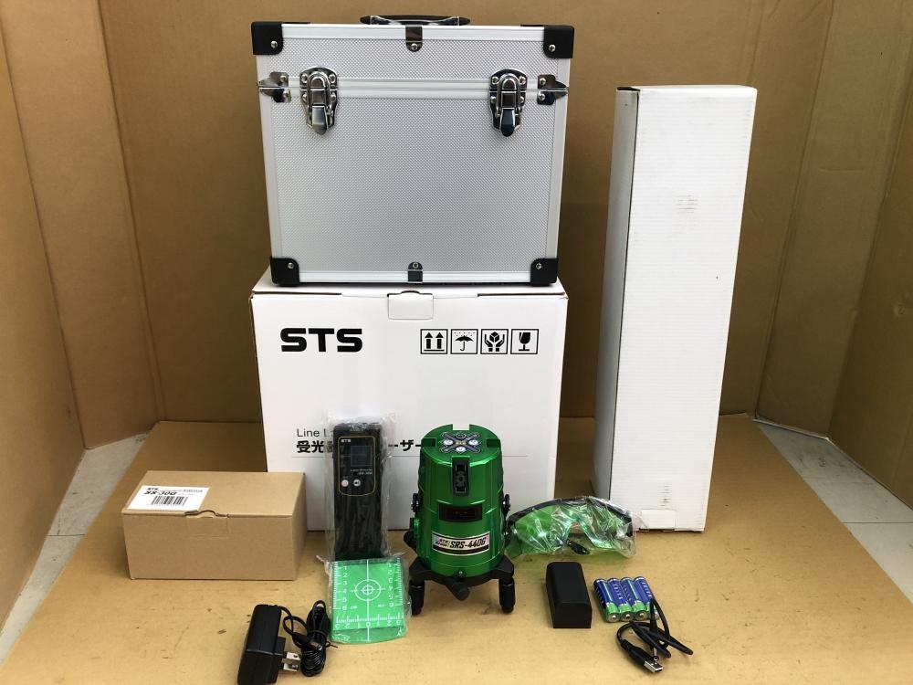 STS レーザー墨出器(受光器、三脚付き) SRS-440G/EL-CM/SS-30Gの中古