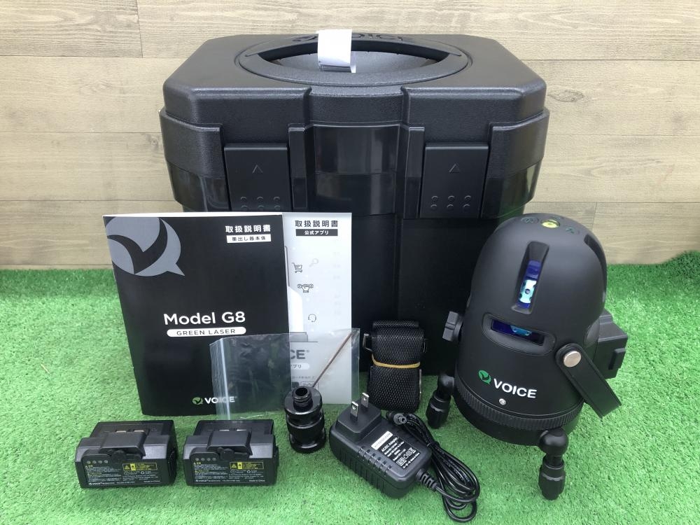 VOICE グリーンレーザー墨出し G8※三脚受光器セットの中古 未