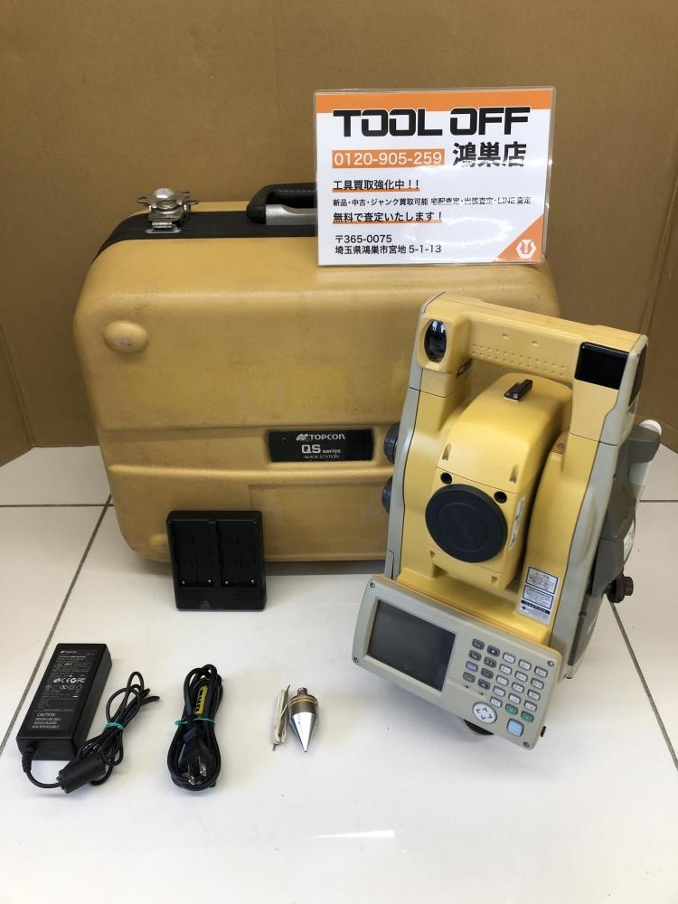 トプコン TOPCON トータルステーション QS3A X-TRAC8 未校正 通電確認のみ *液晶難有の中古 ジャンク  《埼玉・鴻巣》中古工具販売の専門店│ ツールオフ鴻巣店 ｜中古工具販売のツールオフ