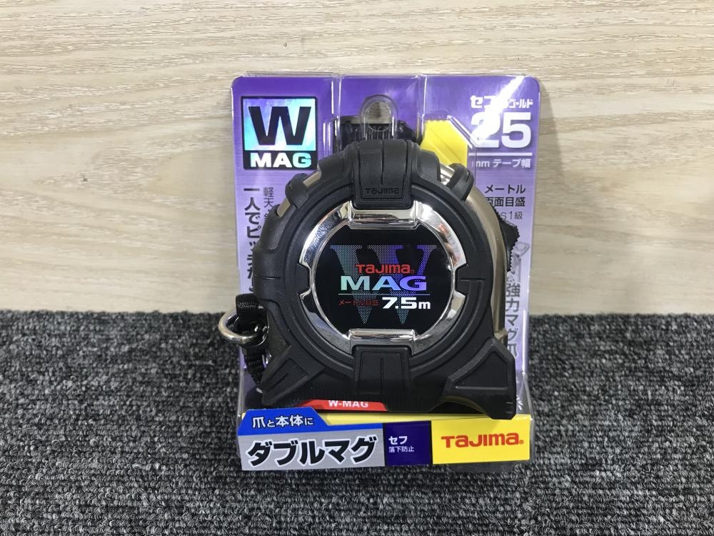 Tajima タジマ セフG3ゴールドダブルマグ25 メートル目盛 CWM3S2575 7.5ｍ スケール メジャーの中古 未使用品  《大阪・堺》中古工具販売の専門店│ ツールオフ堺店 ｜中古工具販売のツールオフ