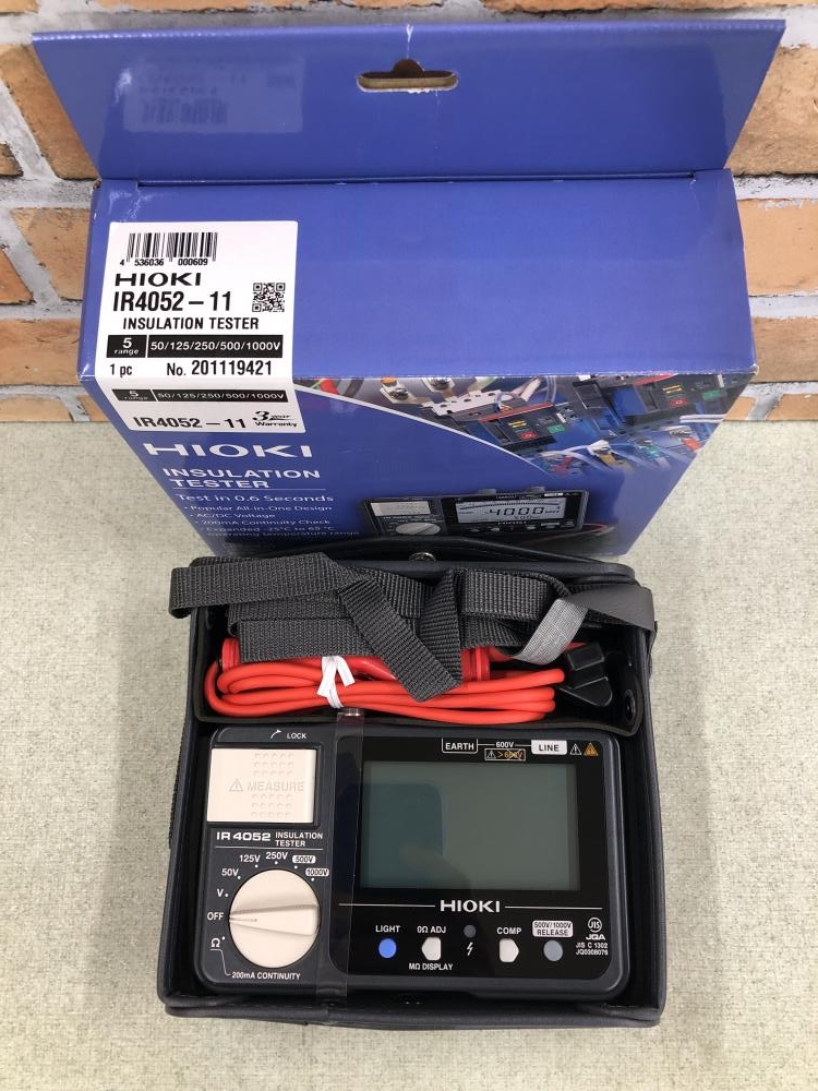 HIOKI 絶縁抵抗計 IR4052-11の中古 未使用品 《東京・八王子》中古工具
