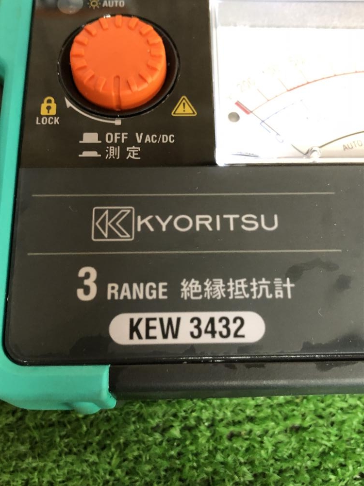 KYORITSU 3432 3レンジアナログ絶縁抵抗計 ▽479-6519 KEW3432 1台