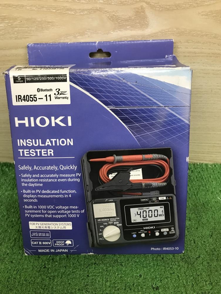HIOKI IR4055-11 太陽光発電システム用 絶縁抵抗計 メガ― IR4055 HIOKI IR4055-11 太陽光発電システム用 絶縁抵抗計 メガ― IR4055