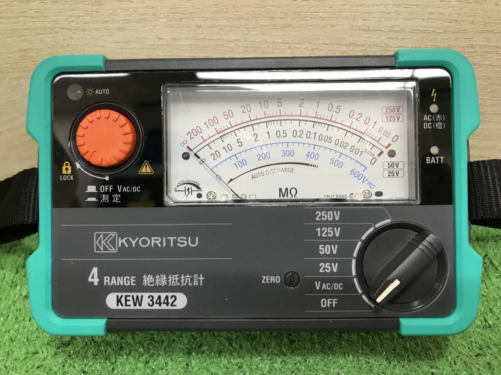 キョーリツ KEW3442 絶縁抵抗計 中古品 【ハンズクラフト宜野湾店】 絶縁抵抗計 KEW3442｜計測器・測定器・測量機のレンタルならソーキ