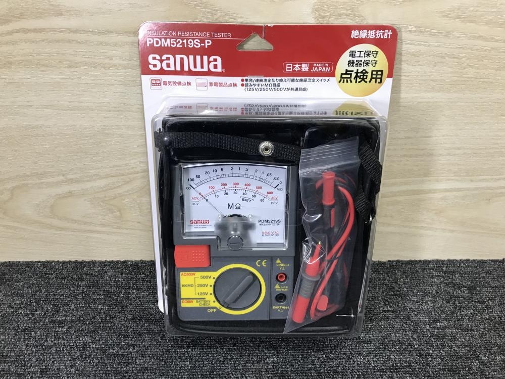 SANWA 絶縁抵抗計 PDM5219S-Pの中古 未使用品 《大阪・堺》中古工具