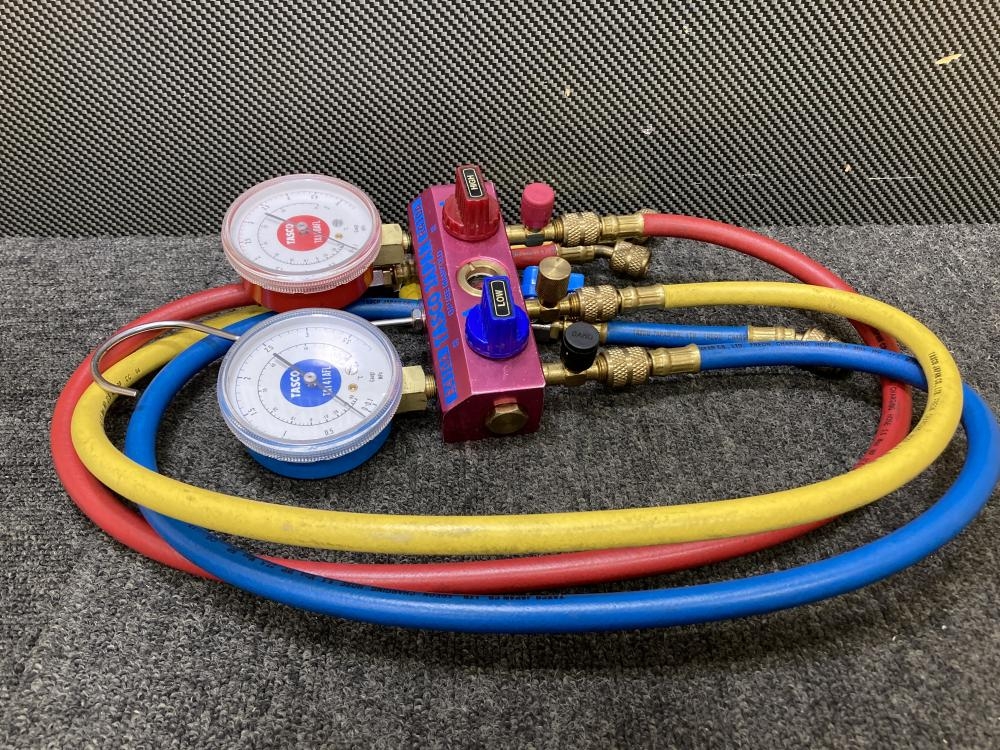 TASCO タスコ ボールバルブ式ゲージマニホールド TA141AFL TA140AFLの