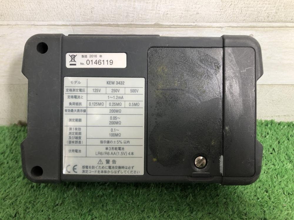 共立 絶縁抵抗計 KEW3432 ※通電確認のみ ジャンクの中古 ジャンク