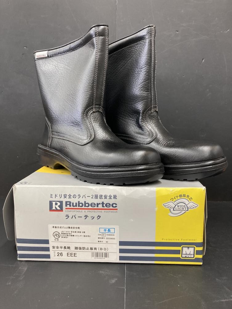 ミドリ安全 安全半長靴 26 EEEの中古 未使用品 《大阪・堺》中古工具販売の専門店│ ツールオフ堺店 ｜中古工具販売のツールオフ