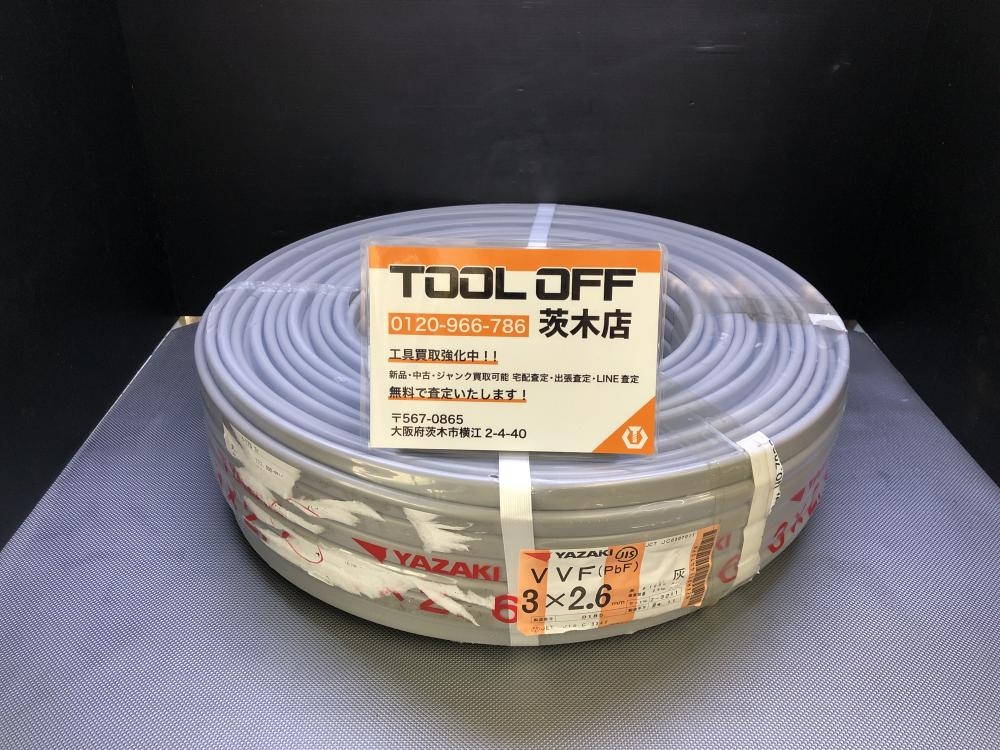 新品未使用 矢崎 VVFケーブル 3×2.0 200V 100m 黒赤緑 矢崎電線 未使用YAZAKI VVF-3×2.0mm 100m