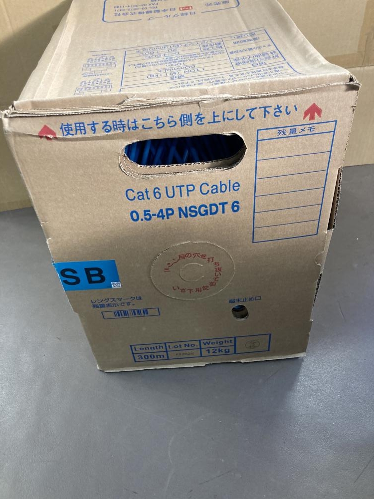 日本製線 LANケーブル Cat6 UTP 0.5-4P NSGDT6の中古 未使用品 《横浜 ...