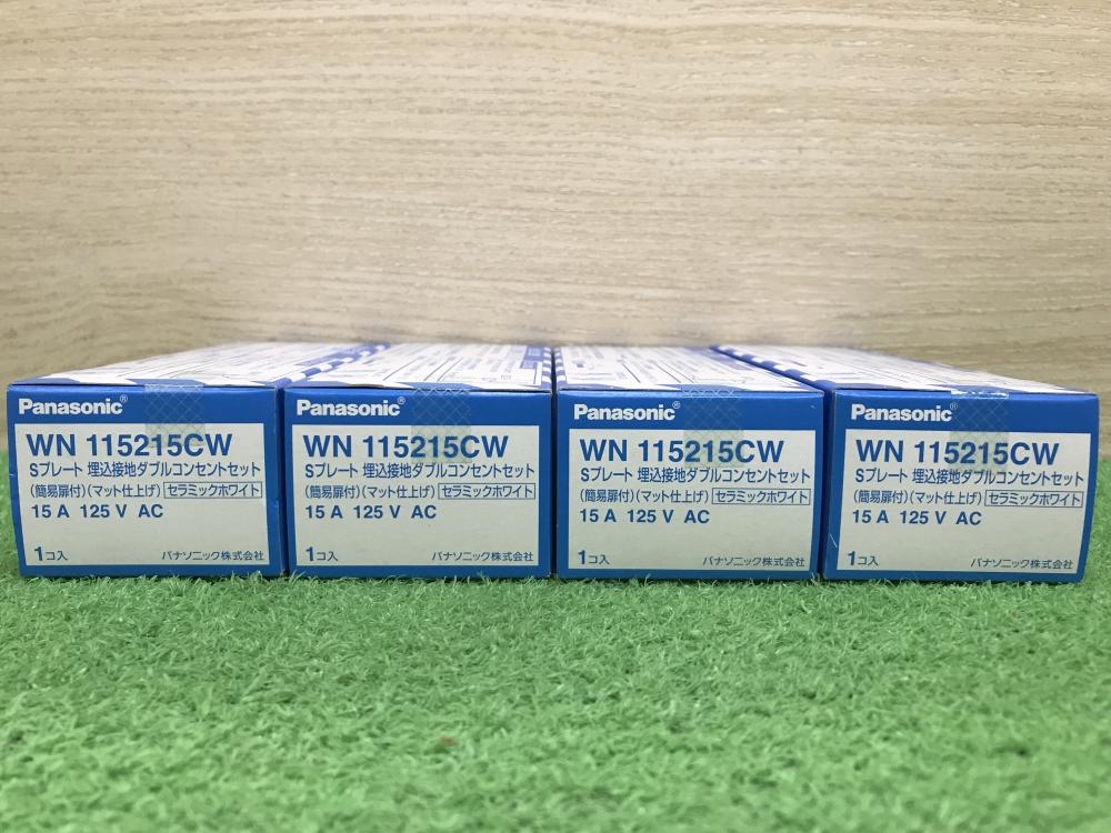  Man　まとめ売り Panasonic Sプレート 埋込接地ダブルコンセント4個 WN115215CWの中古