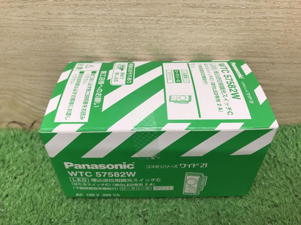 Panasonic 埋込逆位相調光スイッチC WTC57582Wの中古 未使用品