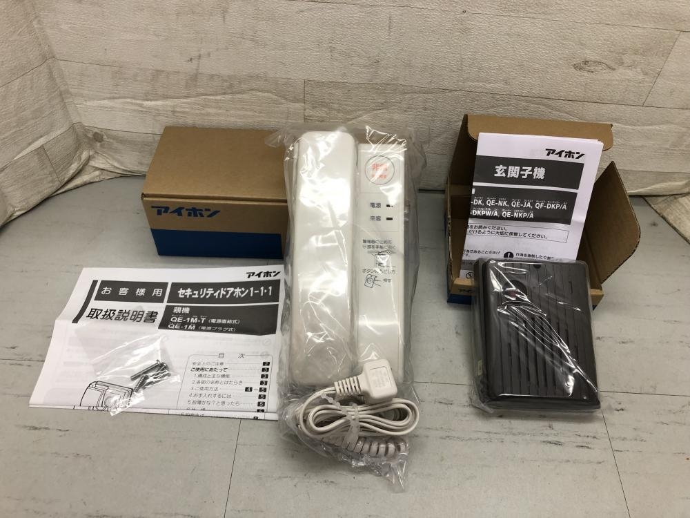 アイホン セキュリティドアホン 親機+子機セット QE-1M/QF-DKの中古 未