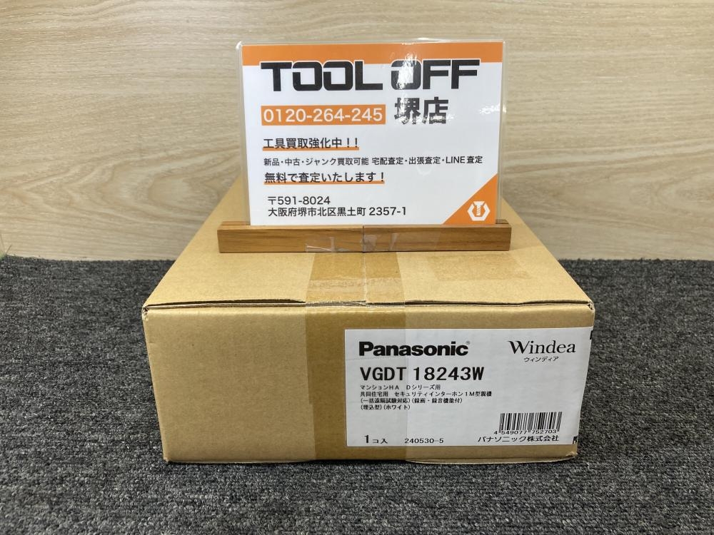 Panasonic パナソニック 共同住宅用セキュリティーインターホン VGDT18243Wの中古 未使用品 《大阪・堺》中古工具販売の専門店│  ツールオフ堺店 ｜中古工具販売のツールオフ