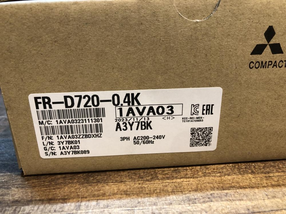 三菱 MITSUBISHI コンパクトインバータ FR-D720-0.4Kの中古 未使用品 《東京・東村山》中古工具販売の専門店│ ツールオフ東村山店  ｜中古工具販売のツールオフ