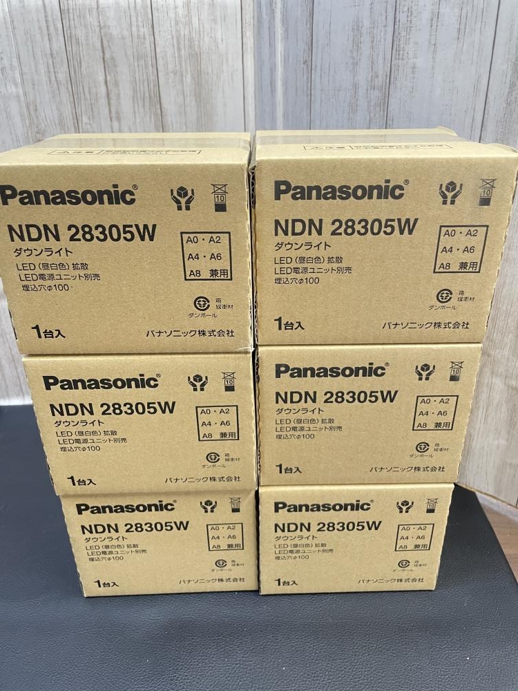 Panasonisc LEDダウンライト 昼白色 6個セット NDN28305Wの中古 未使用 ...