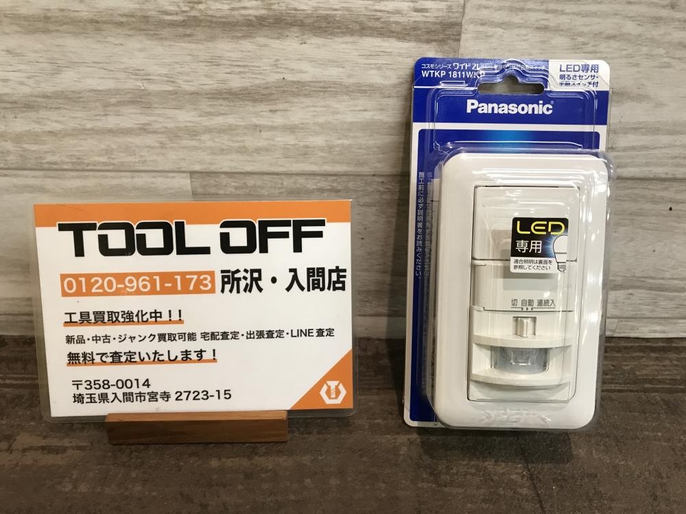 Panasonic パナソニック 壁取付熱線センサ付自動スイッチ WTKP1811WKP 