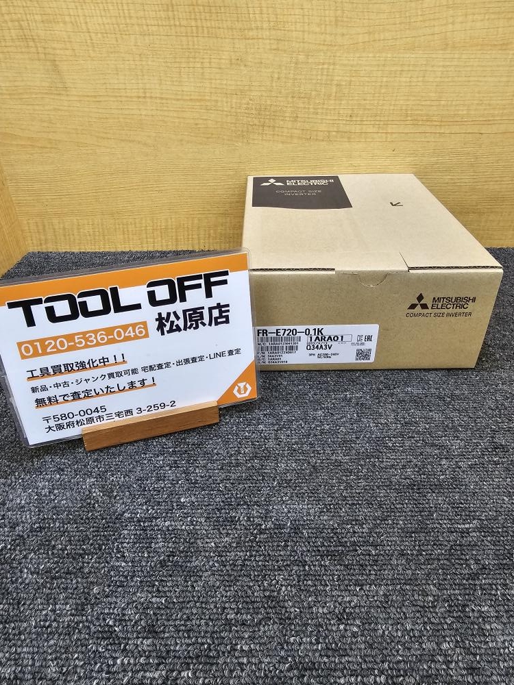 三菱 MITSUBISHI 小型パワフルインバータ FR-E720-0.1K の中古 未使用