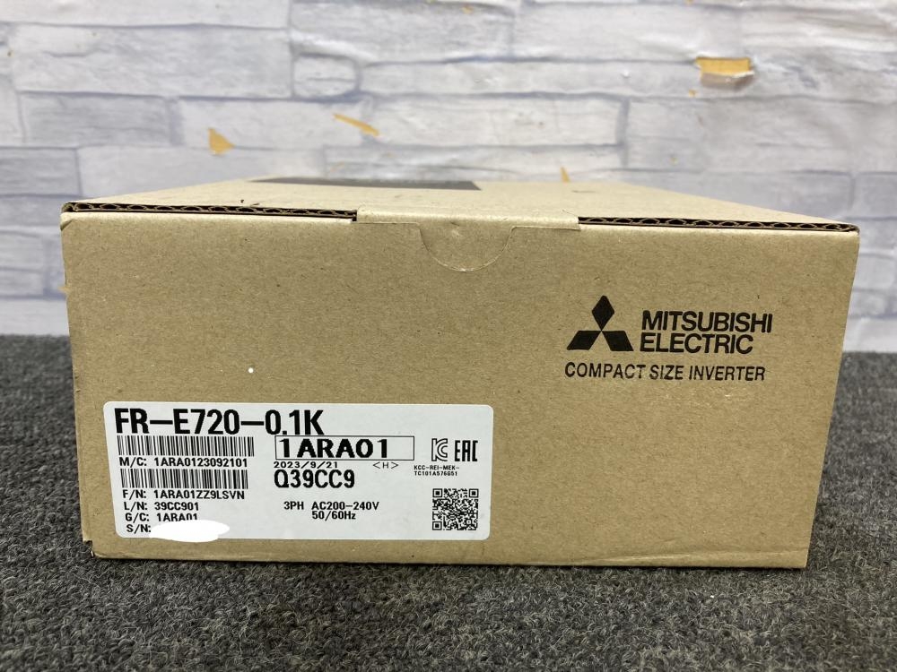 三菱電機 パワフル小形インバータ FREQROL-E700シリーズ FR-E720-0.1Kの中古 未使用品  《大阪・松原》中古工具販売の専門店│ツールオフ松原店 ｜中古工具販売のツールオフ