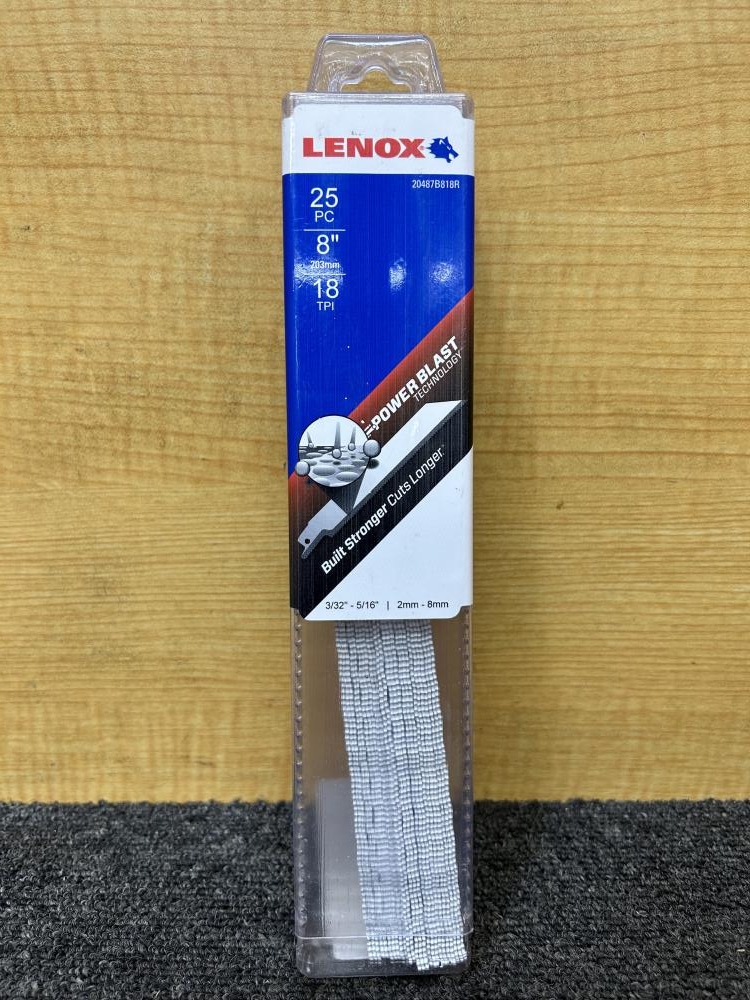 レノックス LENOX セーバーソーブレード 25PC 25枚入り 203mm 18TPI 18ピッチ /20487B818Rの中古 未使用品  《大阪・松原》中古工具販売の専門店│ツールオフ松原店 ｜中古工具販売のツールオフ