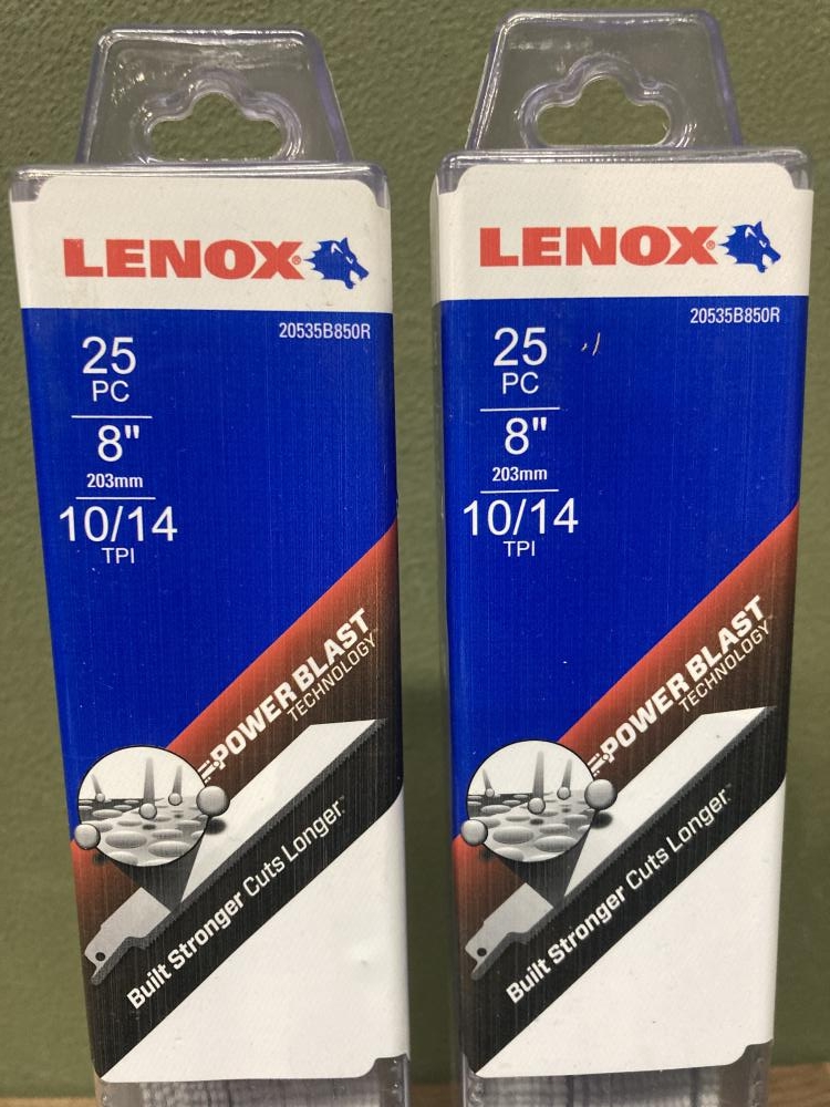 レノックス LENOX セーバーソーブレード 替刃 20535B850R 25PC 2セット 50PC 保管品の中古 未使用品  《東京・江戸川》中古工具販売の専門店│ ツールオフ江戸川店 ｜中古工具販売のツールオフ