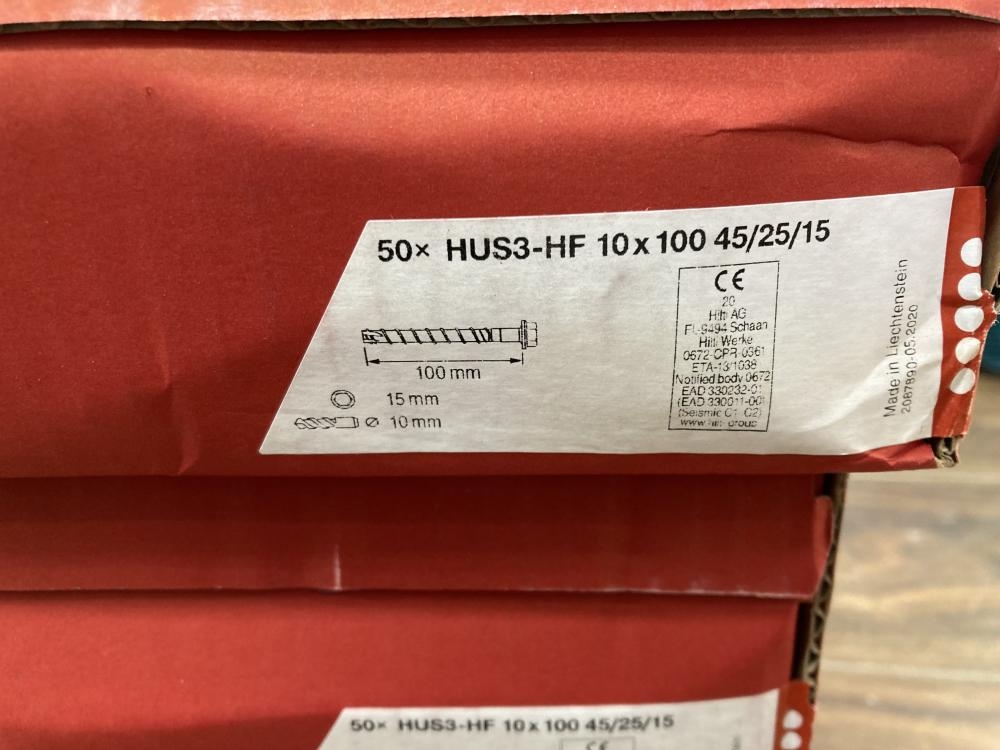 HILTI スクリューアンカー 6箱セット HUS3-HF 10×100 45/25/15 HILTI スクリューアンカー 6箱セット HUS3-HF 10×100 45/25/15