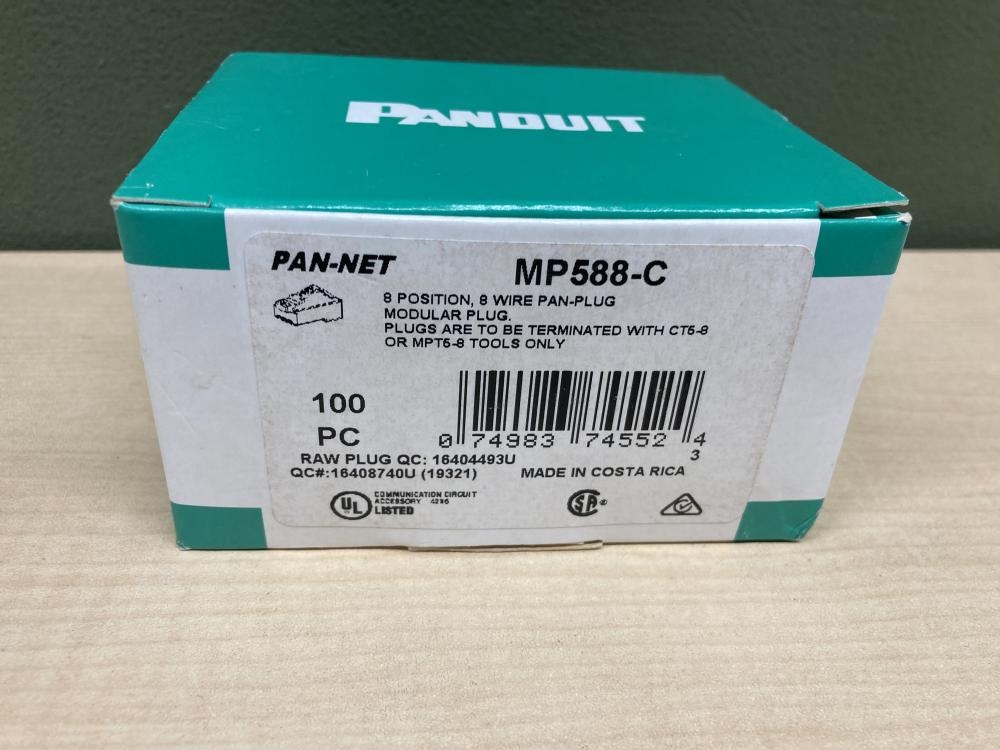PANDUIT パンドウィット モジュラープラグ カテゴリ5e 100個入 MP588-C