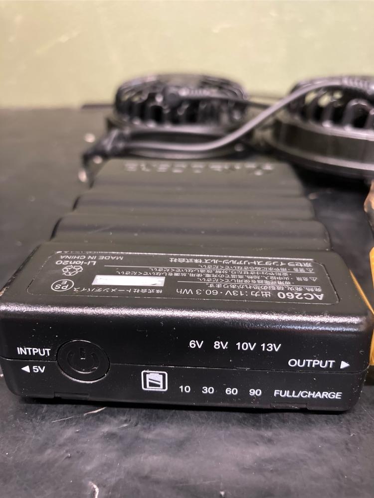 BURTLE AC271 ファン& AC260バッテリー　中古　バートル Amazon.co.jp: バートル 赤ファン＋黒バッテリーセット AC260+