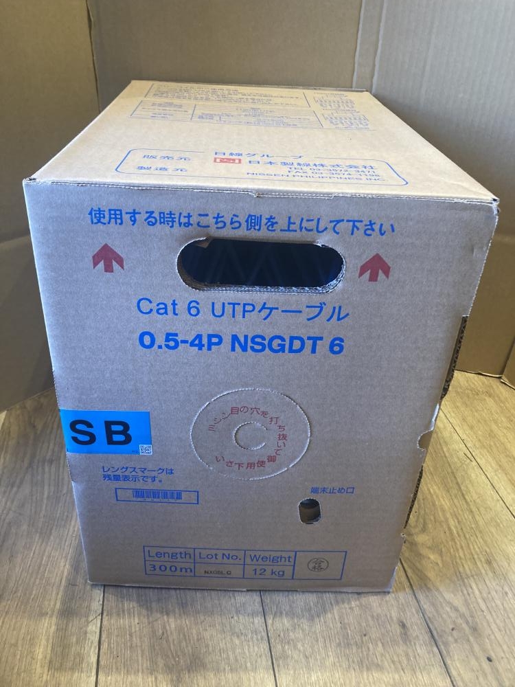 日本製線 LANケーブル UTPケーブル 0.5-4P NSEDT6 Cat6 SB 300m