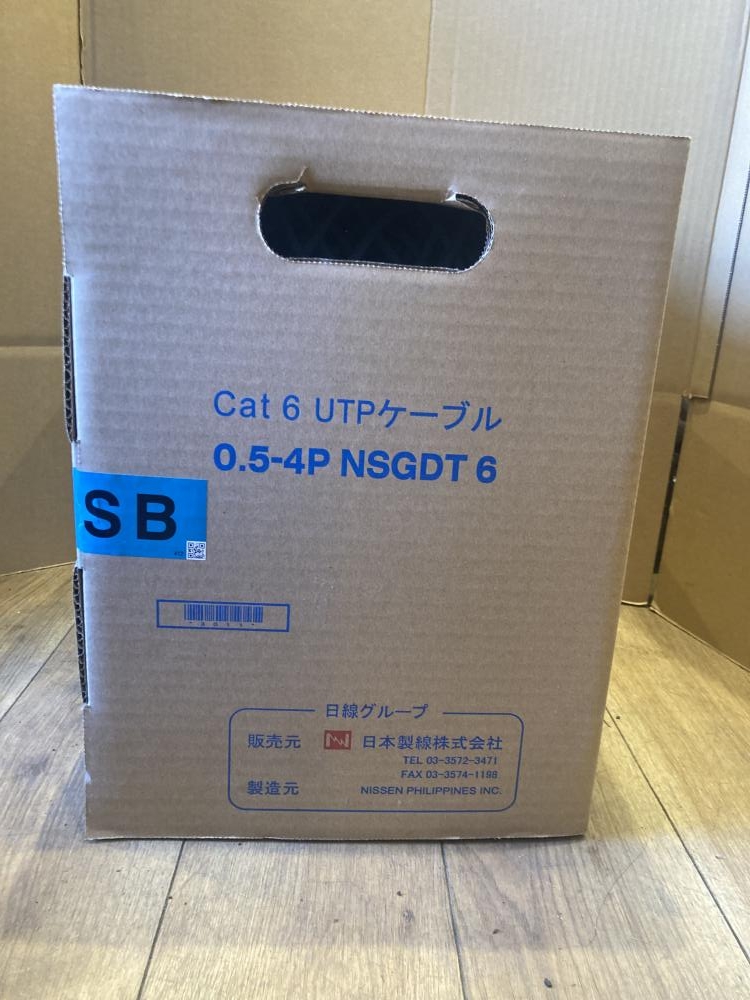 日本製線 LANケーブル UTPケーブル 0.5-4P NSEDT6 Cat6 SB 300m