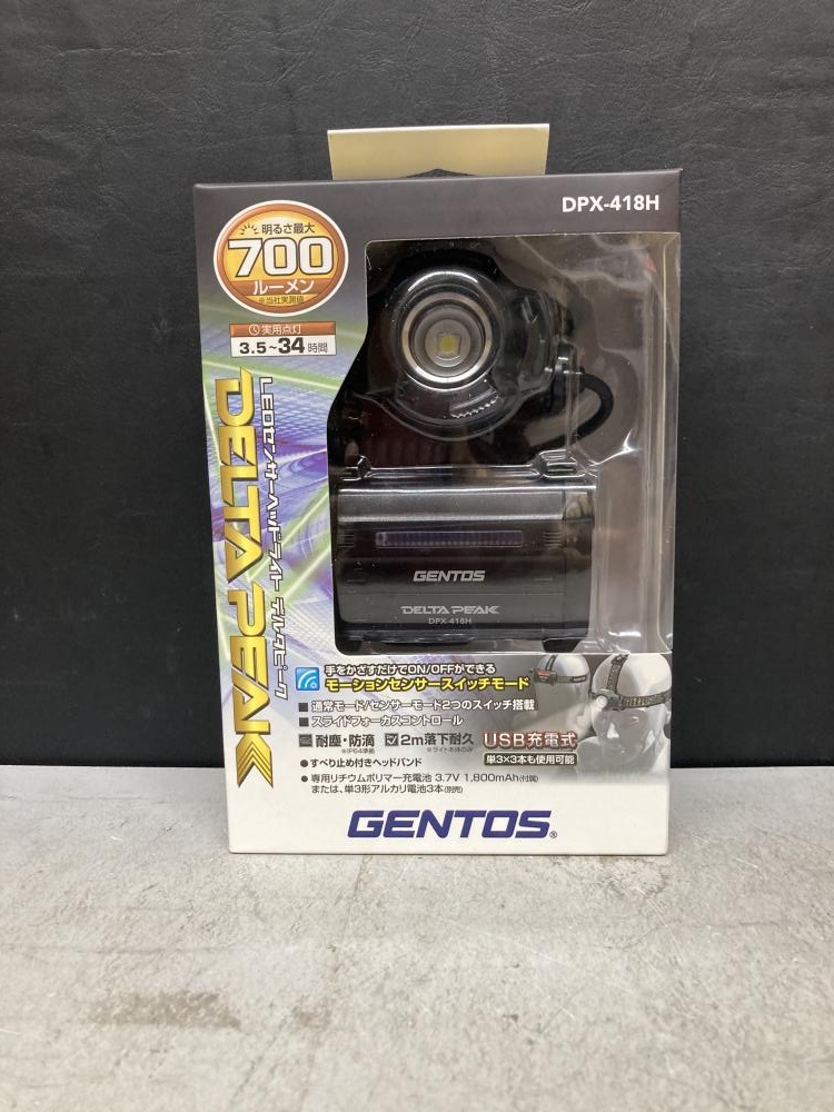 GENTOS LEDセンサーヘッドライトデルタピーク DPX-418Hの中古 未使用品 《東京・調布》中古工具販売の専門店│ ツールオフ調布店  ｜中古工具販売のツールオフ